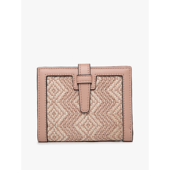 Bessie Canvas Wallet with Slip Closure Brown Black Arrowhead - Picture 3 of 5